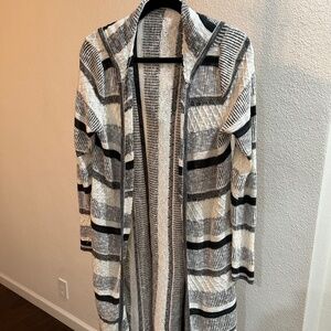 Long knit cardigan